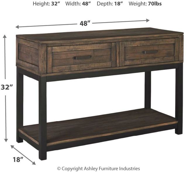 Signature Design by Ashley® Johurst Grayish Brown Sofa Table-2