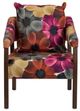 Crestview Collection Flora Brown/Pink Accent Chair-1