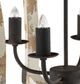A & B Home Andreas Black/Distressed White Winged Chandelier-5