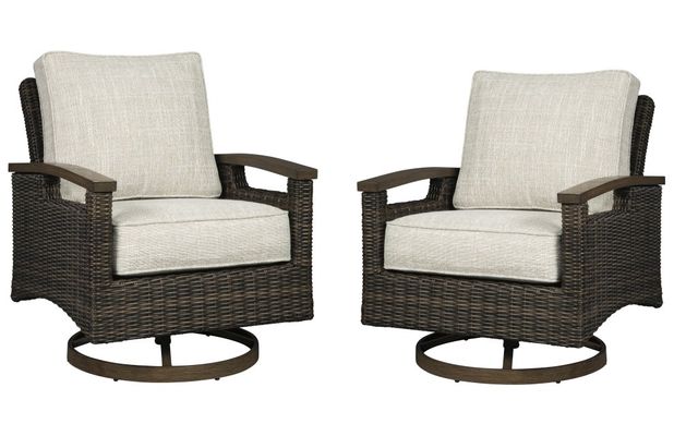 Signature Design by Ashley® Paradise Trail 5-Piece Medium Brown Outdoor Seating Set-2