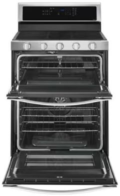 Whirlpool® 30" Stainless Steel Double Oven Freestanding Gas Range-1