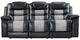 New Classic® Home Furnishings Nikko Black/Gray Power Reclining Sofa-2