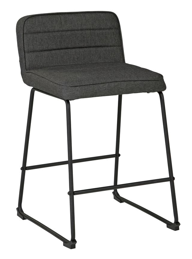 Signature Design by Ashley® Nerison 2-Piece Gray/Black Bar Stool Set-1