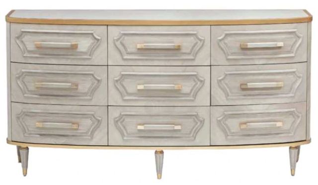 Michael Amini® St. Charles Dove Gray/Gold Dresser-2