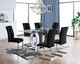 Global Furniture USA D1628DT 7-Piece Black/Silver Dining Set-1