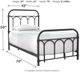Signature Design by Ashley® Nashburg Black Youth Twin Metal Rod Bed-2