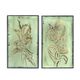 Ganz Wall Metal Painted Patina Floral Wildcr(set of 2)-0