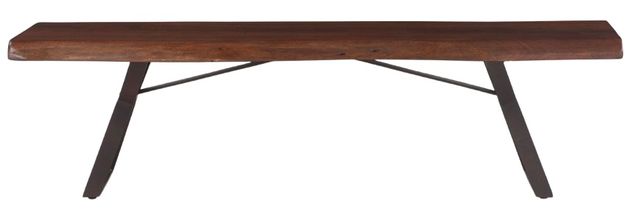 Home Trends & Design London Loft Antique Zinc/Walnut Bench-1