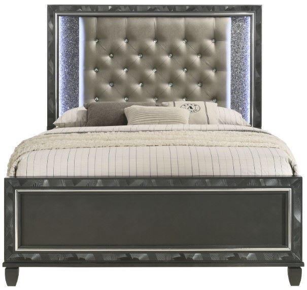 New Classic® Home Furnishings Radiance Black Pearl Queen Panel Bed-2