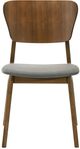 Armen Living Kalia 2-Piece Charcoal/Walnut Dining Side Chair Set-4