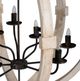A & B Home Classic Vintage Matte Black/White Round Nine-Light Chandelier-2