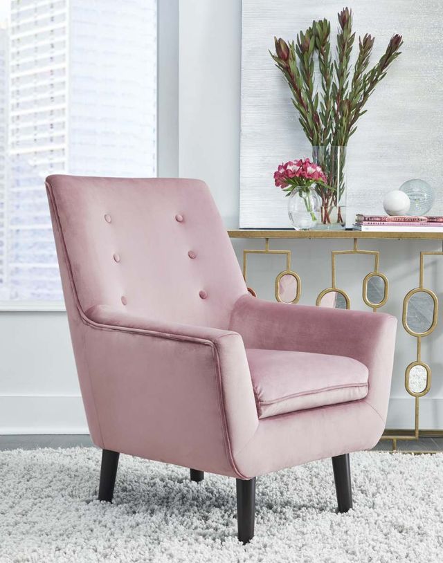 Signature Design by Ashley® Zossen Pink Accent Chair-4