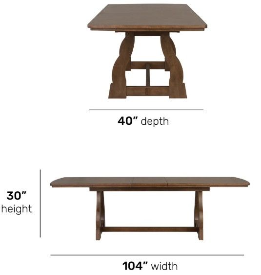 Flexsteel® Bellevue Whiskey Brown Rectangular Dining Table-2