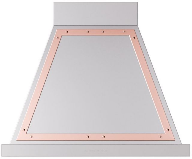 Ilve® Nostalgie II Noblesse 30" Stainless Steel Range Hood with Copper Trim-0