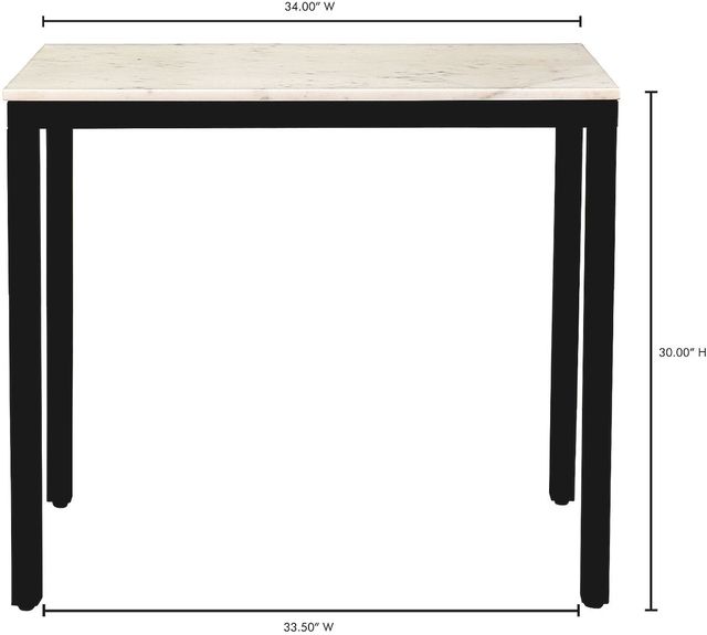 Moe's Home Collection Parson White Marble Mini Desk-3