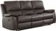 Homelegance® Dawson Brown Double Manual Reclining Sofa-0
