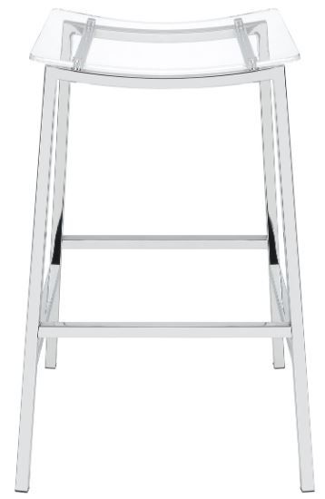 Steve Silver Co. Zena Chrome 30" Backless Bar Stool-1