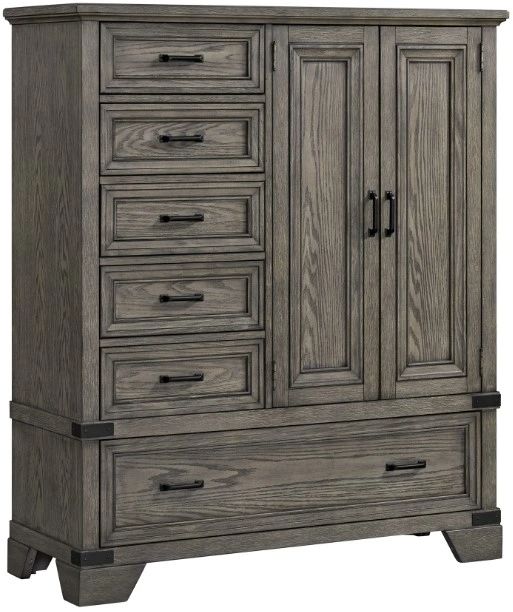 Intercon Forge Wire Brushed Steel Gray Gentleman's Chest-0
