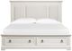 Magnussen Home® Kingston Whisper White California King Panel Storage Bed with Upholstered Headboard-3