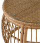 A & B Home Home Glass Top Wicker Coffee Table -2