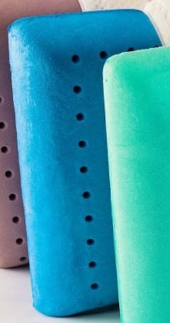 Grand oreiller confort régulier en gel à aération innovatrice bleu Zenima®
