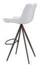 Zuo® Aki White and Walnut Set of 2 Bar Chairs-3