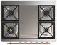 Ilve® Majestic III 36" Antique White Pro Style Dual Fuel Liquid Propane Range with Solid Door and Copper Trim-3