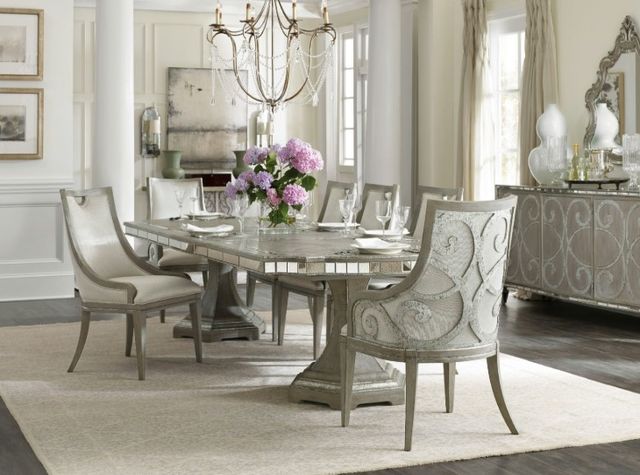 Hooker® Furniture Alfresco Lapilli Gray Console Table with Champagne Base-3