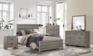 Mazin Furniture Waldorf Dark Gray Eastern King Bed-2