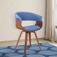 Armen Living Summer Blue/Walnut Dining Arm Chair-1