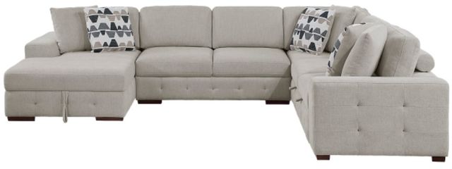 Homelegance® Raife 4-Piece Taupe Left-Arm Facing Sectional and Chaise-2