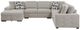 Homelegance® Raife 4-Piece Taupe Left-Arm Facing Sectional and Chaise-2