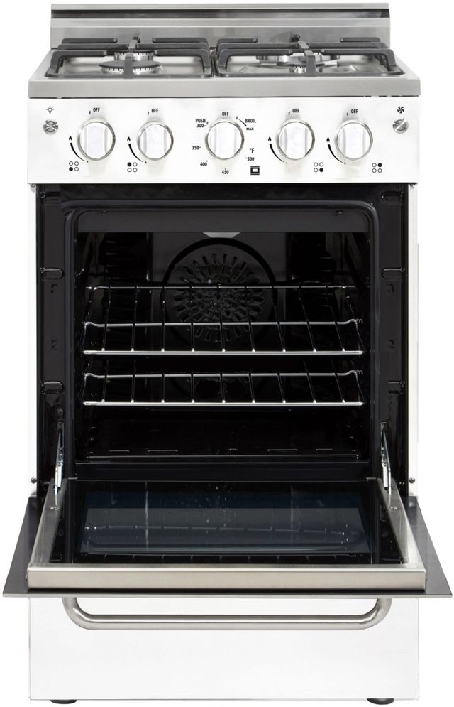 Unique® Appliances Prestige 20" White Freestanding Gas Range-1