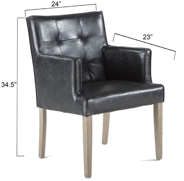 Home Trends & Design Madison Black/Light Brown Arm Chair-1