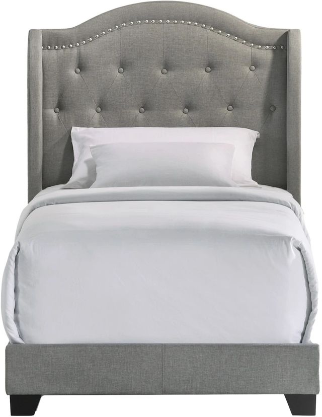 Intercon Rhyan Smoke Youth Twin Upholstered Panel Bed-2