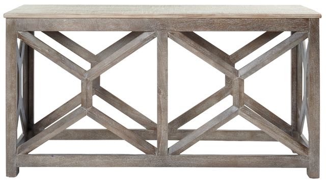 Signature Design by Ashley® Lanzburg Antique Gray Sofa Table-1