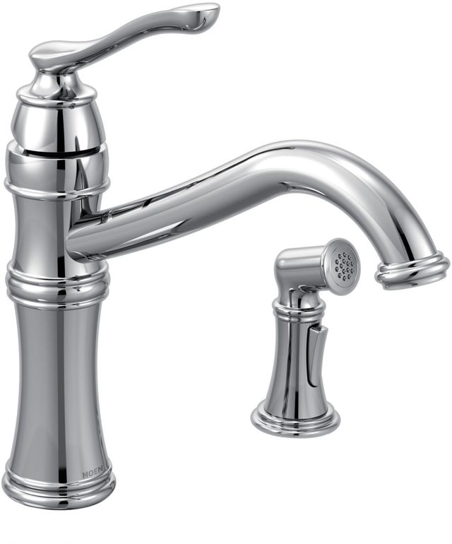 Moen® Belfield™ Chrome One-Handle High Arc Kitchen Faucet-0