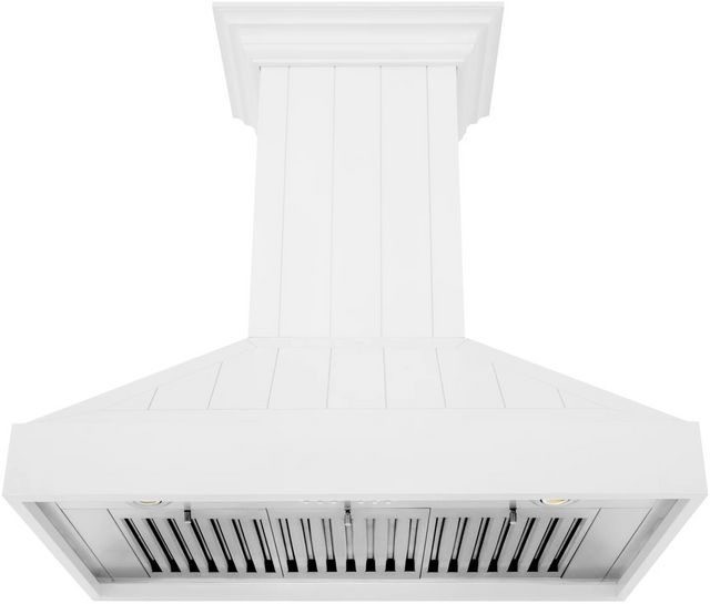 ZLINE 36" Shiplap Bright White Wall Mounted Range Hood-3