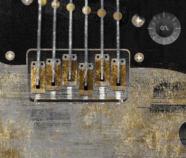 Classy Art Modern Guitar by Mac Adams Wall Art-1