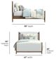 Flexsteel® Verona Brown Oak/Cream Queen Upholstered Panel Bed-1