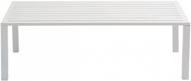 Meridian Furniture Maldives White Aluminum Outdoor Coffee Table-1