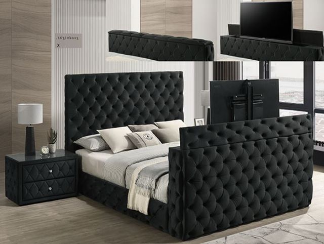 Crown Mark Josephine Black Nightstand-1