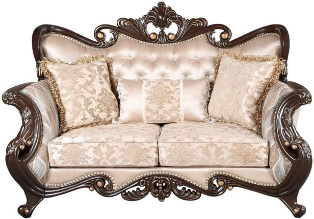 New Classic® Home Furnishings Constantine Beige/Cherry Loveseat-2