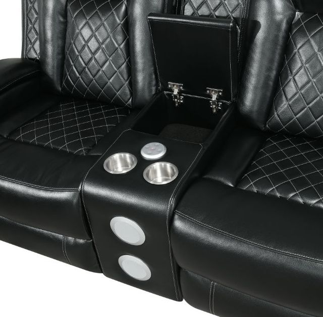 New Classic® Home Furnishings Orion II Black Power Reclining Loveseat-4