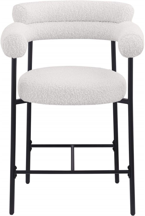 Meridian Furniture Blake Cream/Matte Black Counter Stool-2