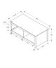 Monarch Specialties Inc. Dark Oak/Light Beige 44" Coffee Table-2