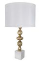 A & B Home Gold/White Aluminum 15" Table Lamp-0