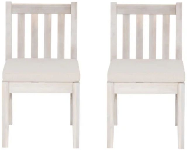 Linon Svana 2-Piece Beige/Natural Acacia Outdoor Dining Chair Set-3