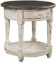 aspenhome® Hinsdale Greywood Round End Table with Cottonwood Base-0