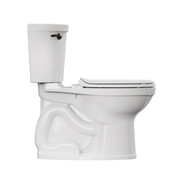 American Standard Champion White Champion® PRO Two-Piece Chair Height Elongated Toilet with Matte Black Trip Lever Less Seat 1.28 gpf/4.8 Lpf -2